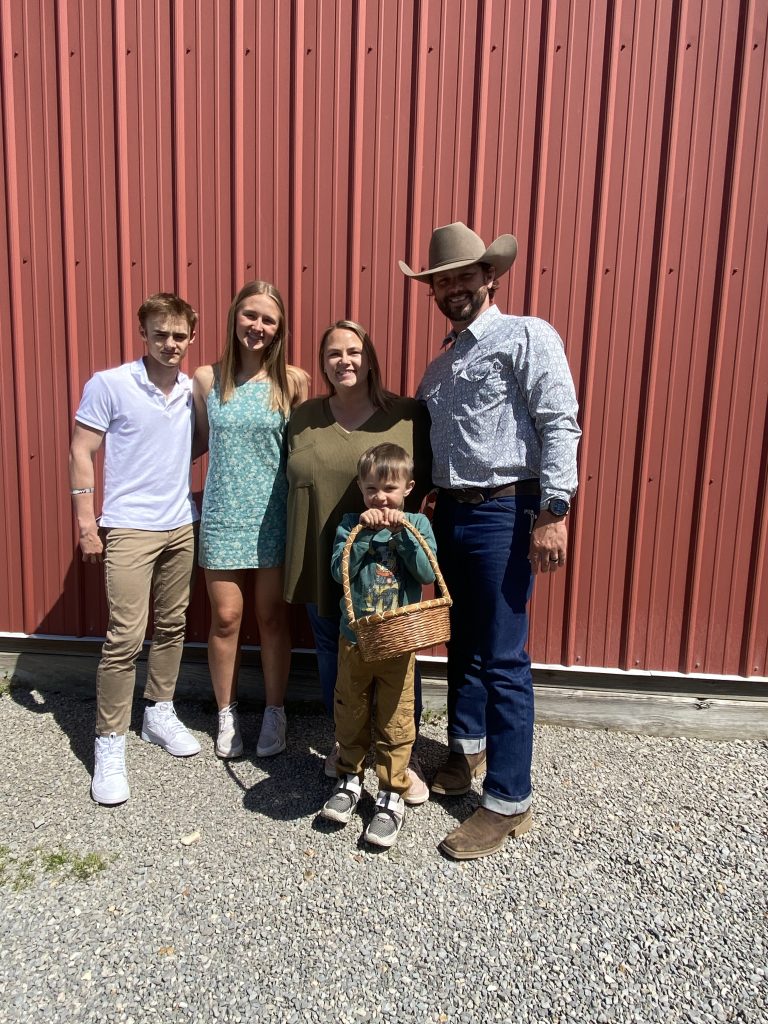 Kyle, Jessica, Kadin, Peyton, and Liam Carlisle